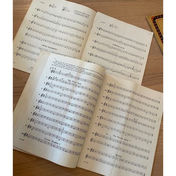 Trumpet Cornet Vintage Sheet Music Song Books x 6 Beginner/Easier Etudes Method - Picture 8 of 8